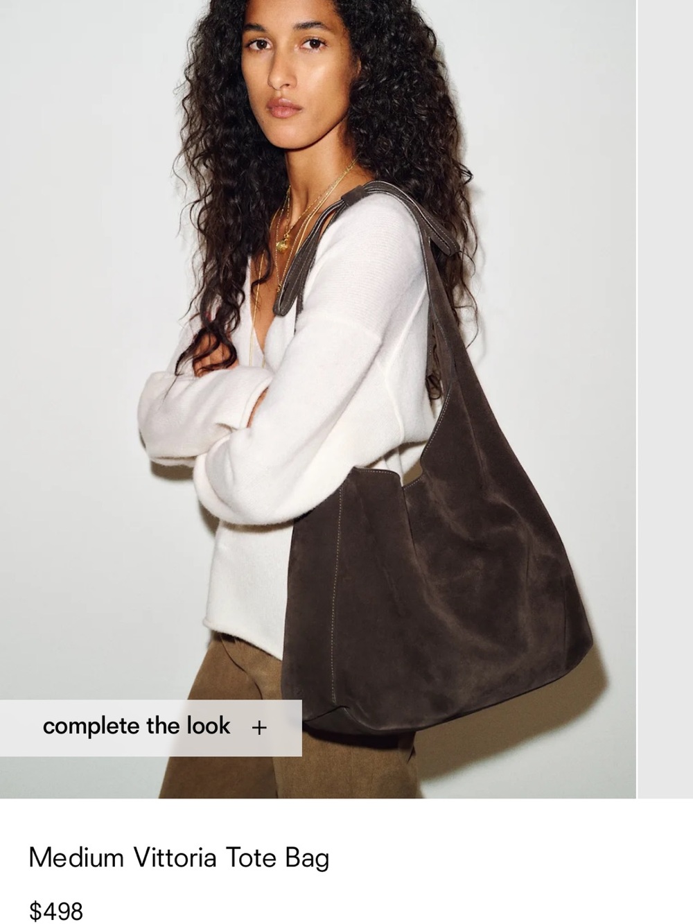 Reformation Vittorio Medium Dark Suede Bag retail $495 - Picture 3 of 11